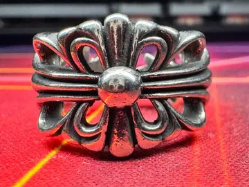 플라워리 크로스 고딕 펑크 반지