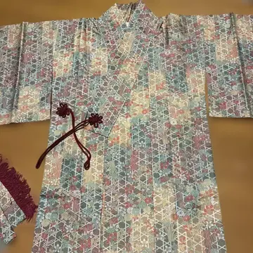 도중착 다색 꽃무늬 겉옷 숄