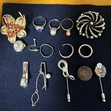 SILVER 포함 액세서리 세트 ( 반지, 브로치, 시계 )