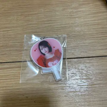 부채형 키링 하트 디자인