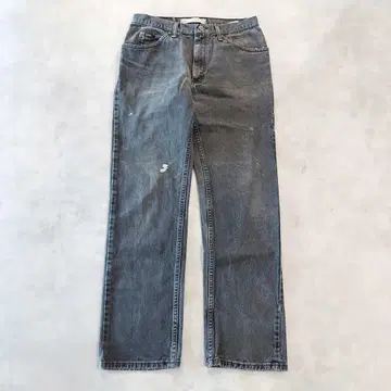 Lee W33 블랙 데님 하의 팬츠 구제 의류 블랙 14862
