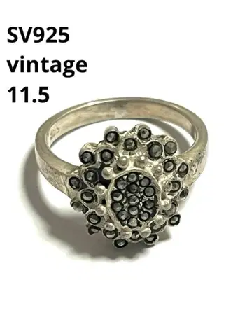 실버 925 반지 약 11.5호 디자인 돌 장식