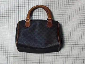 블랙 레더 미니 핸드백