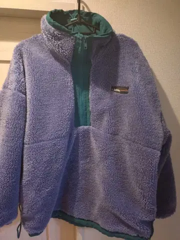 JAVA 리버서블 하프 지퍼 나일론 보아 블루종