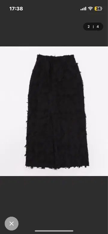 wee9s 프린지 팬츠 블랙 새상품급