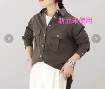 새상품 aletta vita 스텔스 빵 양쪽 포켓 자켓 셔츠 브라운