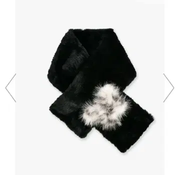 ANNA SUI 버터플라이 모티브 에코 퍼 플러그인 머플러 안나수이