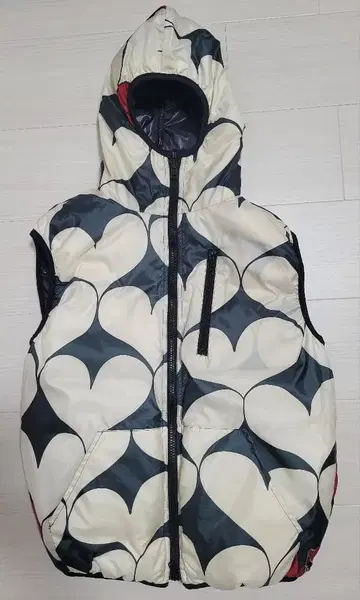 새상품급 Bohemians 빈티지! 하트 무늬 리버서블 베스트