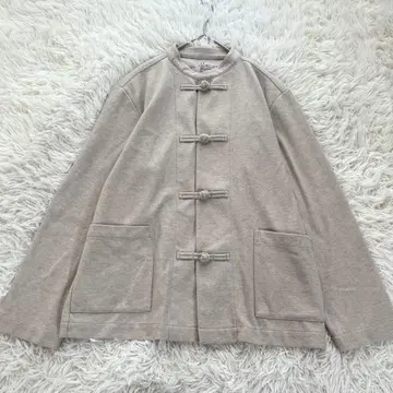 무인양품 MUJI 맨투맨 자켓 차이나 셔츠 쿵푸 셔츠 모카