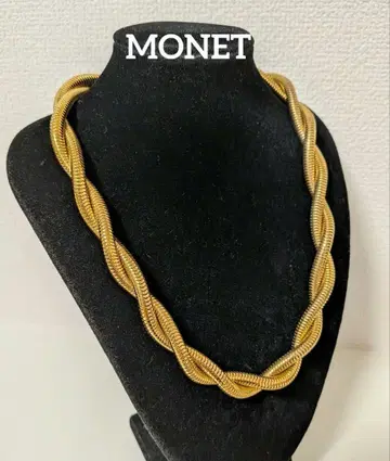 모네 더블 트위스트 스네이크 골드 컬러 목걸이