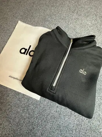 ALO YOGA 집업 트레이닝복 맨투맨 블랙 S M L