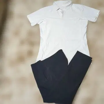 데상트 골프 블랙 팬츠 남성용 L 슬림 스트레치