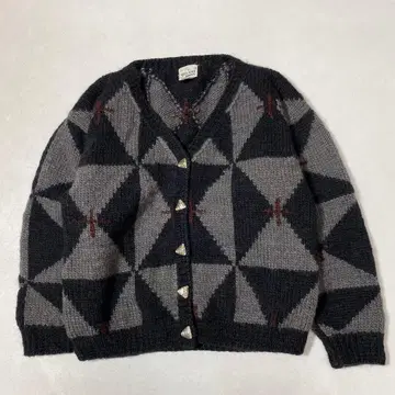 HIMALAYAN 페루산 핸드메이드 V넥 니트 가디건