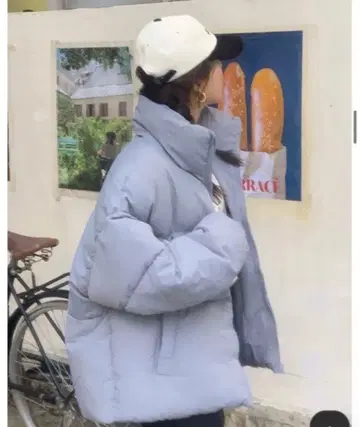 nugu french aube 루즈핏 데일리 숏 다운 S