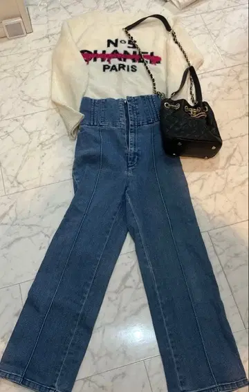 스나이델 SNIDEL 하이웨스트 팬츠