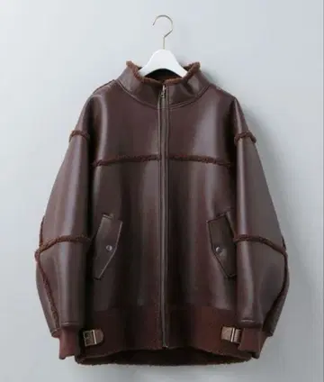 ROKU 6 인조 가죽 보아 지퍼 블루종 36