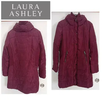 LAURA ASHLEY 버건디 다운 자켓 L