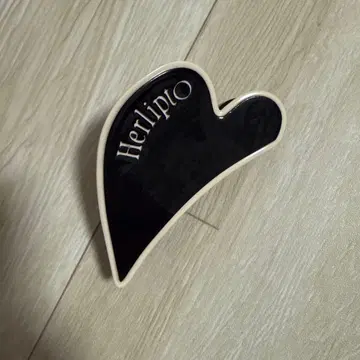 Herlipto 하트 모양 헤어 클립 블랙