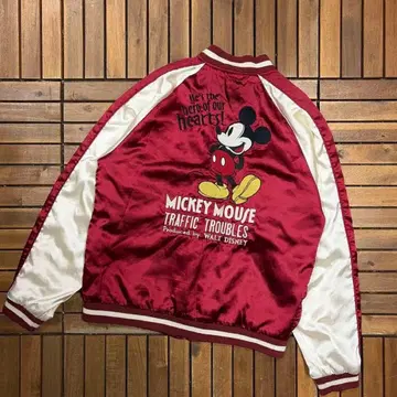 DISNEY 디즈니 미키 충전솜 스카잔 캐릭터 자켓