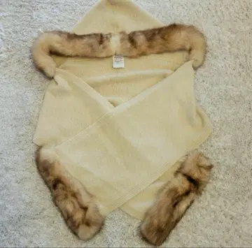 폭시 FOXEY 캐시미어 100% 퍼 트리밍 스톨 F