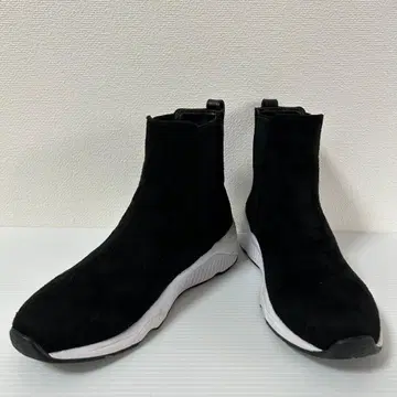 베이플로우 블랙 스웨이드 사이드 고어 부츠 여성용 L(24~24.5)