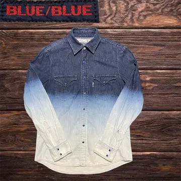 BLUE BLUE 블루블루 데님 웨스턴 셔츠 그라데이션