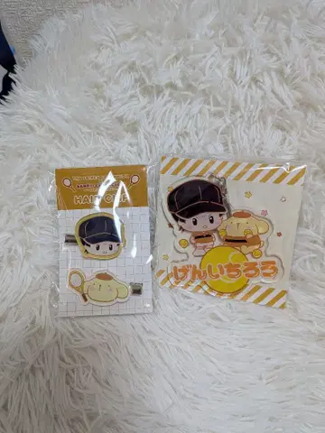 테니스의 왕자님 사나다 겐이치로 산리오 이름표 아크릴 키링 헤어 클립