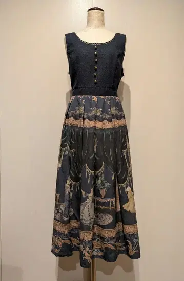 [ 새상품급 ] 무도회 패턴 롱 원피스