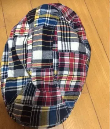 체크 무늬 버킷 햇