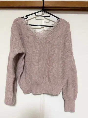 프레이 아이디 V넥 스웨터 핑크