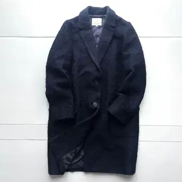 뷰티앤유스 코트 울 혼방 코트 체스터 네이비 M 네이비