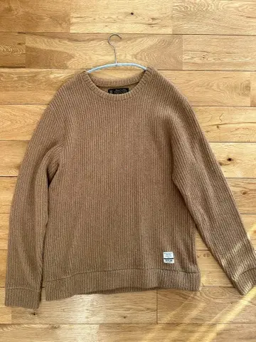 TOYPLANE 베이지 리브 스웨터 M