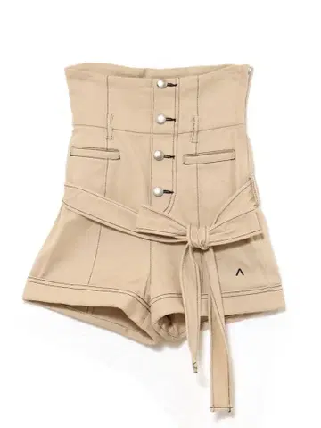 andmary 하이웨이스트 리본 팬츠 베이지