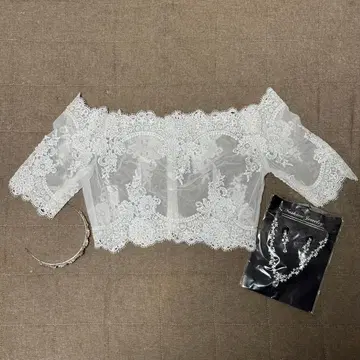 웨딩 볼레로 액세서리 티아라 세트