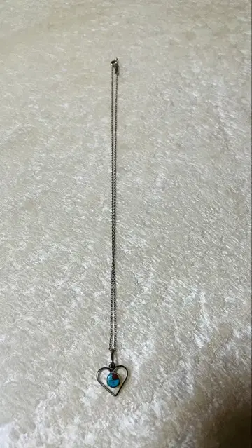 하트형 펜던트 목걸이 실버