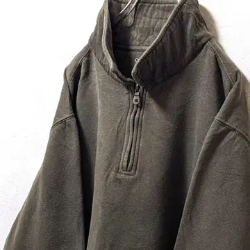 크라프트&바로 하프 지퍼 맨투맨 트레이닝복 그린 L 구제 의류