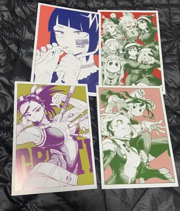 나의 히어로 아카데미아 히로아카 원화전 캔 엽서 우라라카 오챠코 장마