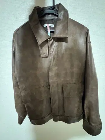 브라운 가죽 자켓 rage blue