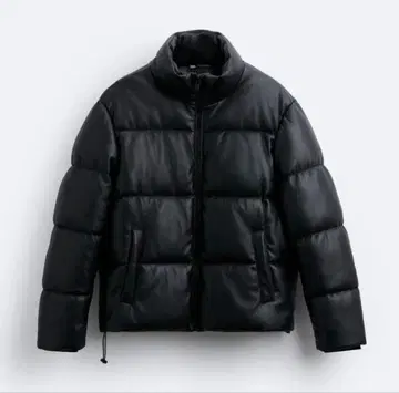 ZARA 인조 가죽 퍼프 자켓