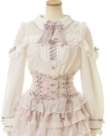 LIZLISA 프론트 요크 프릴 블라우스