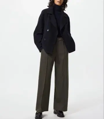 새상품 UNIQLO 올리브 브러쉬드 저지 와이드 팬츠 XL