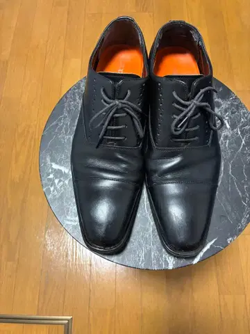 블랙 가죽 드레스 신발