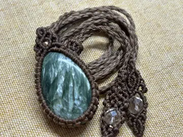 세라피나이트 목걸이 마크라메 목걸이