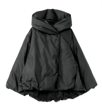 미즈이로 인드 후드 부착 숏 다운 자켓