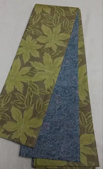 No.1767 순수 실크 츠무기 반폭 오비 헤코 오비 핸드메이드