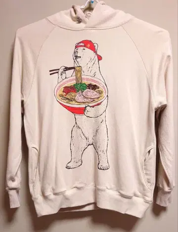 고 슬로우 카라반 라면 곰 후드티