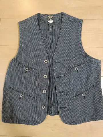 SUGAR CANE 스트라이프 베스트 사이즈 38