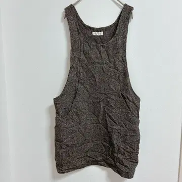 525GALLERY 슬리브리스 미니 원피스 믹스 브라운 포켓 부착