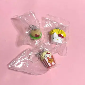 헬로키티 메지루시 액세서리 햄버거 감자 팝콘
