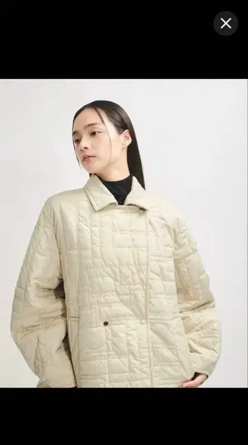 ADAM ET ROPE' 퀼팅 자켓 베이지